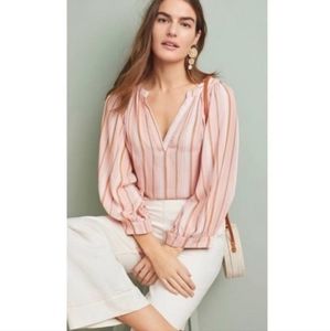 Anthropologie Maeve Brenda Peasant Top